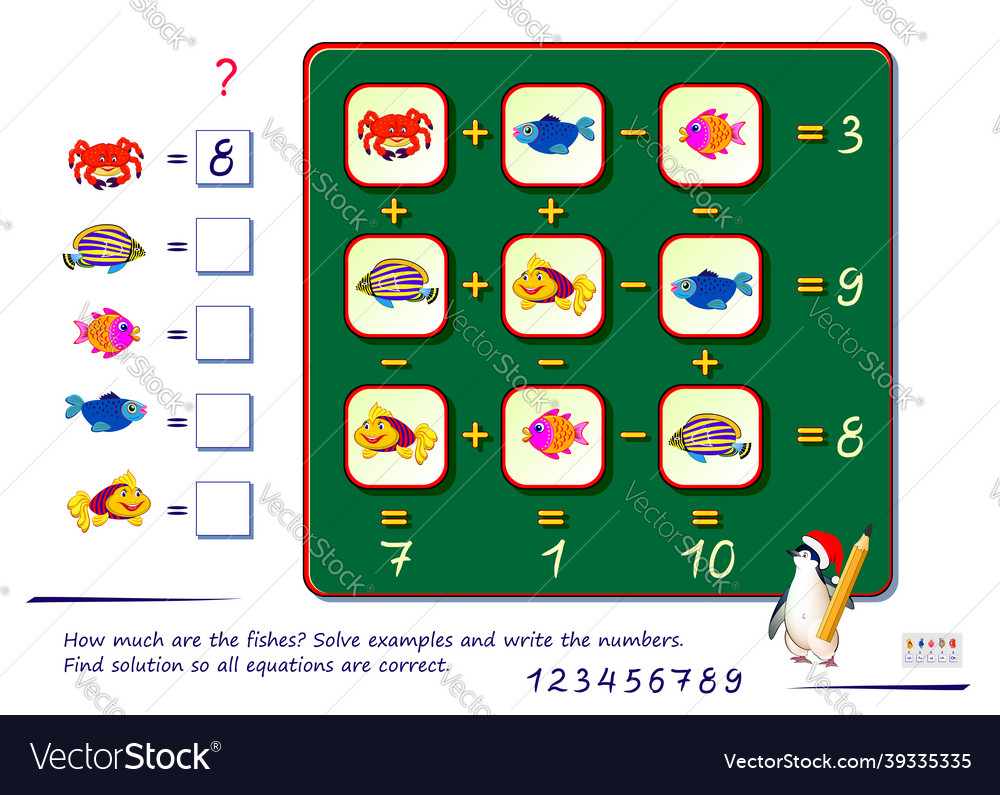 Mathematical logic puzzle game for smartest how vector image Mathematical logic puzzle game for smartest how