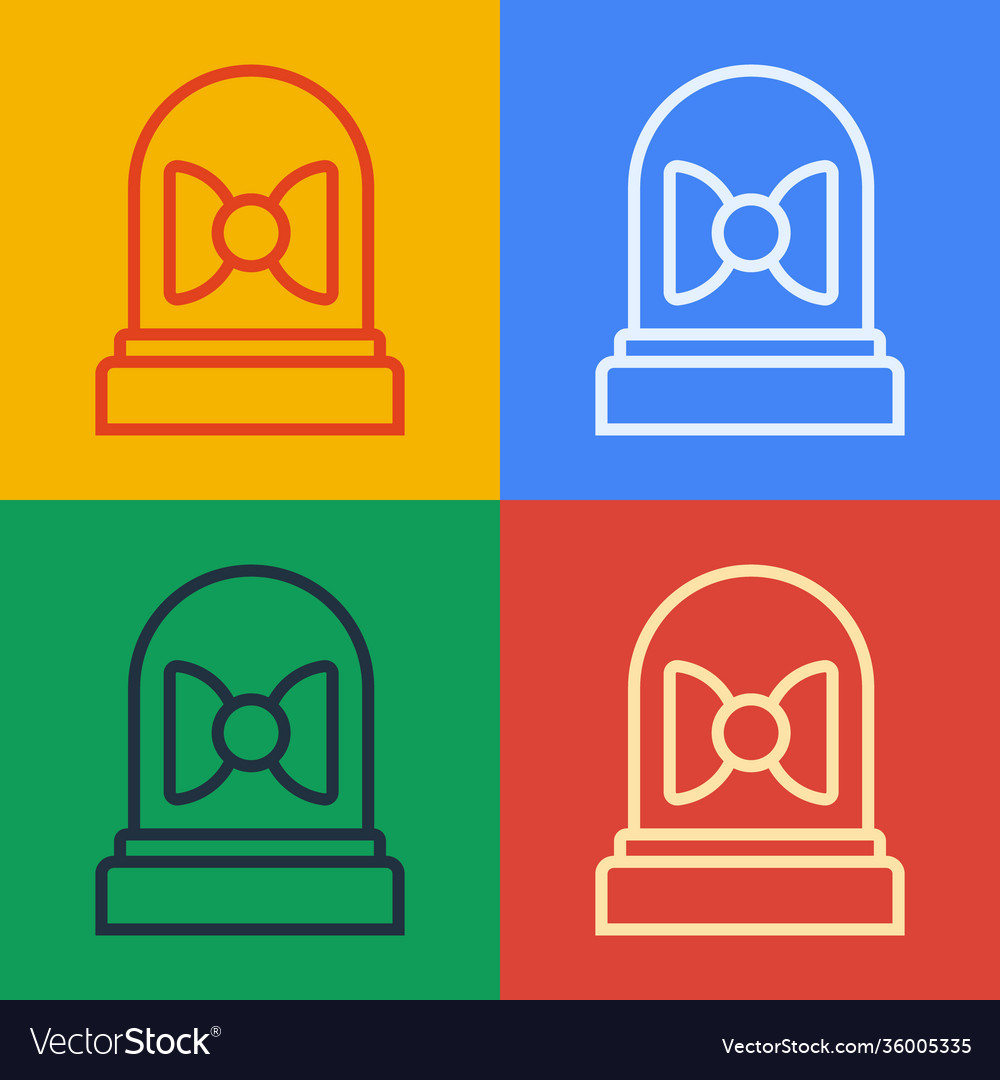 Pop art line motion sensor icon isolated on color vector image Pop art line motion sensor icon isolated on color