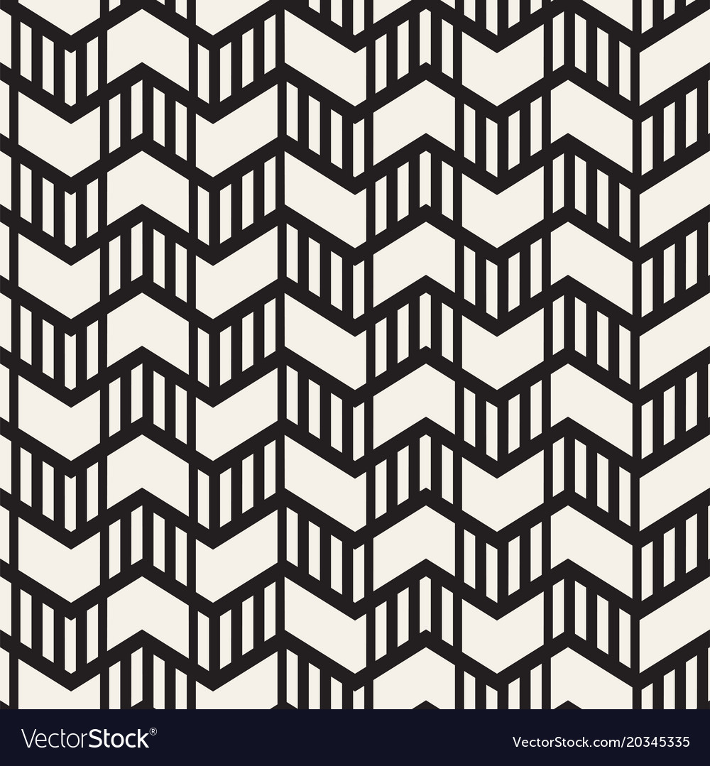 Zigzag Line Pattern - Monochrome