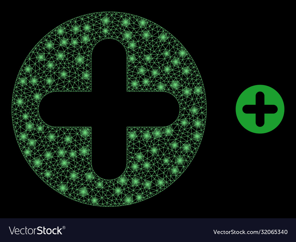 Add - bright web mesh with lightspots