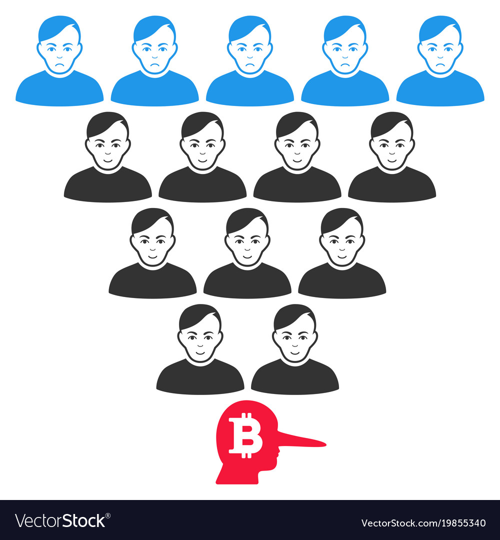 Bitcoin ponzi pyramid manager icon