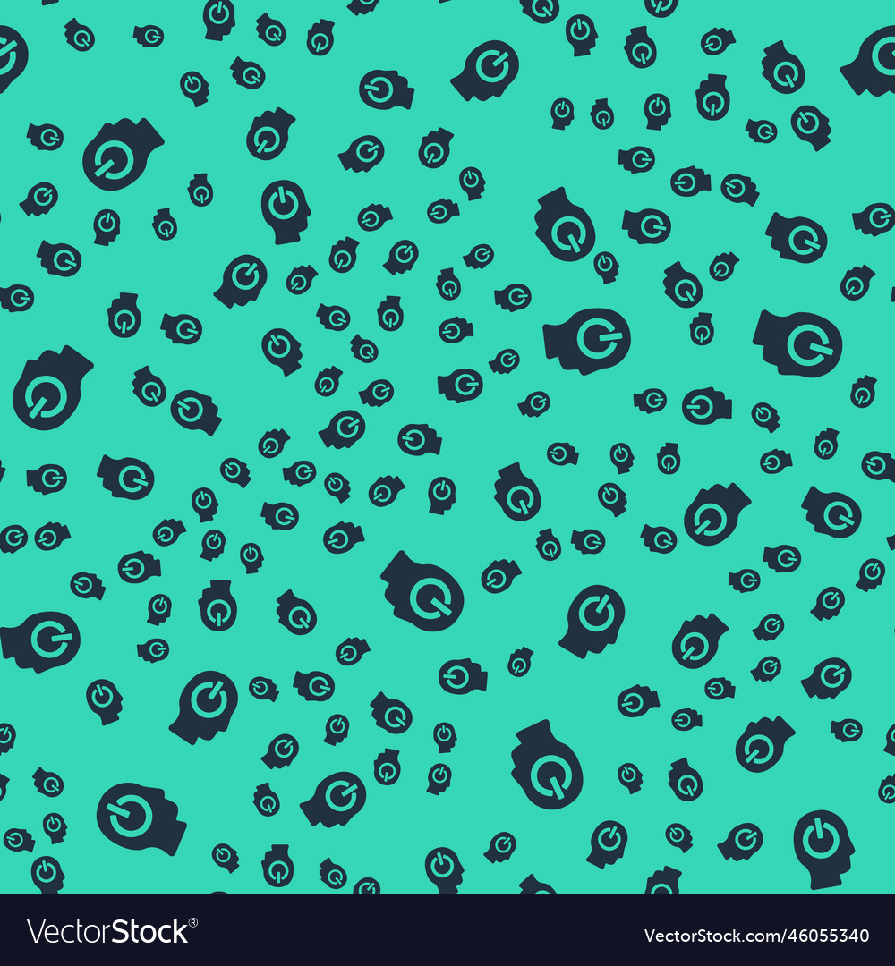 Black power button icon isolated seamless pattern vector image Black power button icon isolated seamless pattern