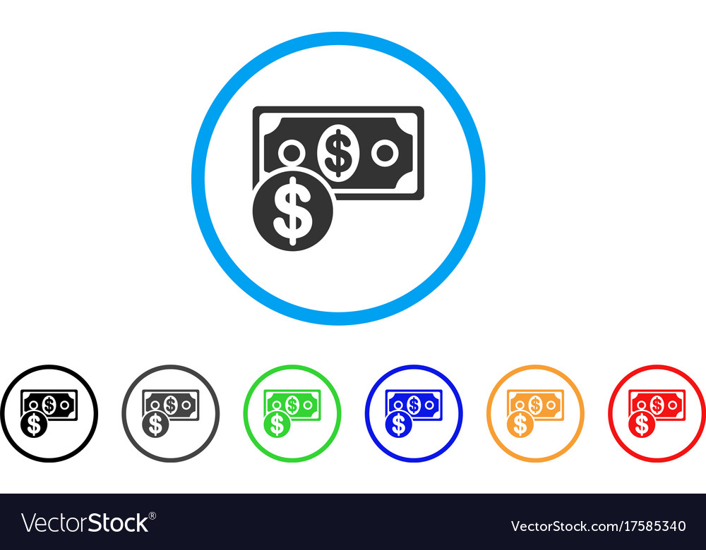 Cash rounded icon Royalty Free Vector Image - VectorStock