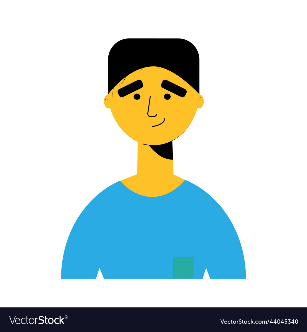 Character in flat style image vector image Character in flat style image
