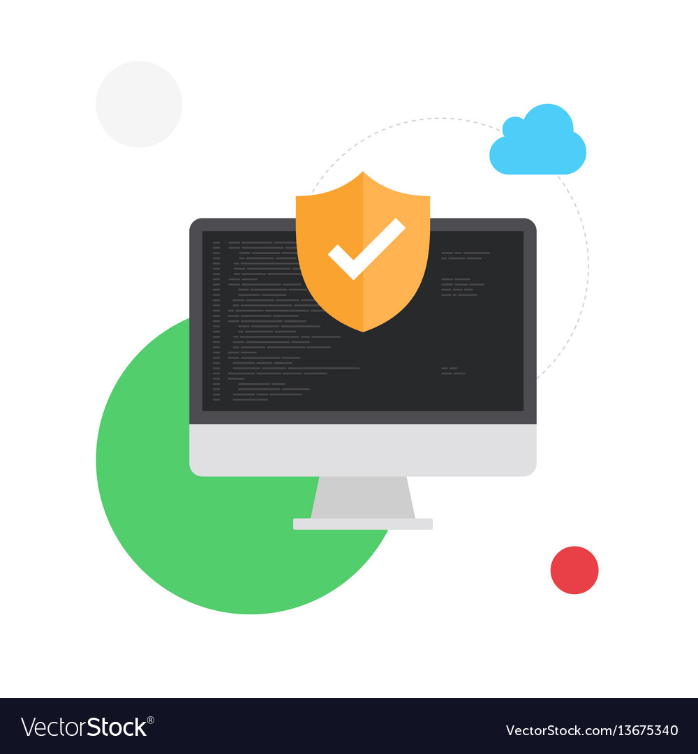 Cybersecurity System Flat Icon Set