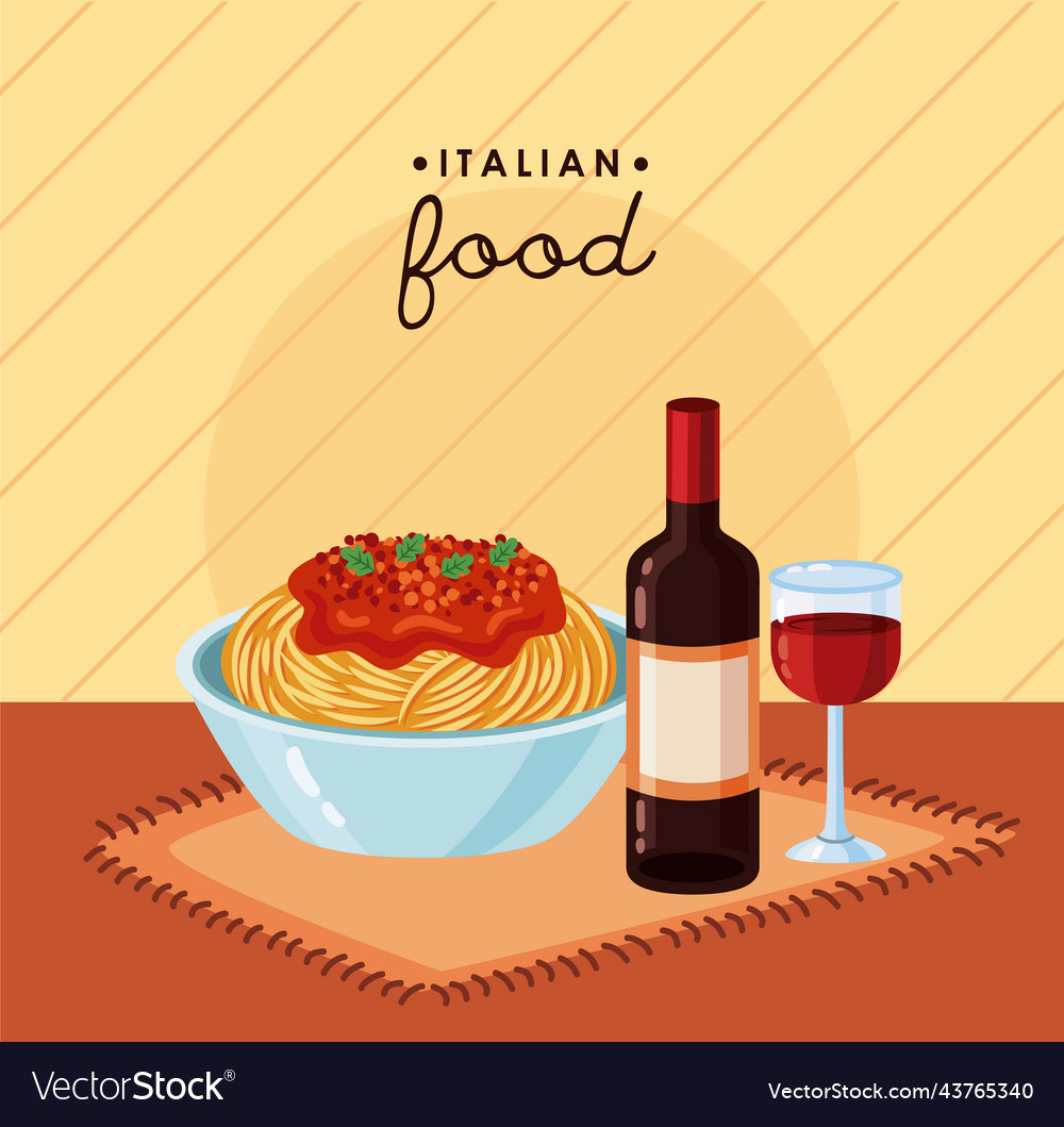 Italian food lettering Royalty Free Vector Image