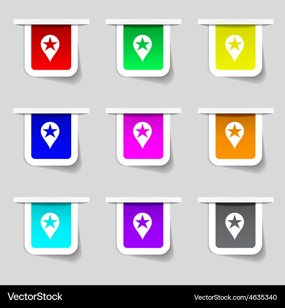 Map pointer award gps location icon sign set Vector Image