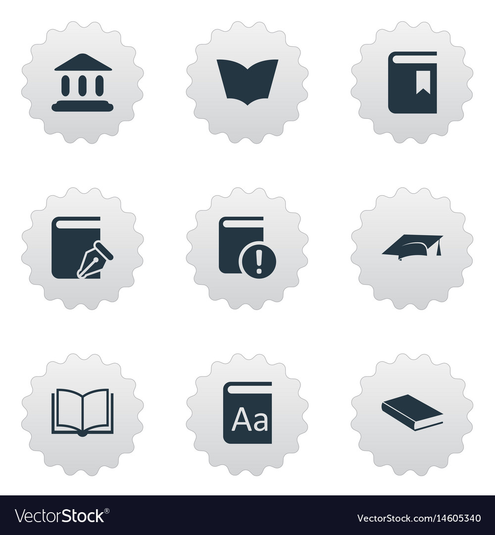 Set of simple reading icons