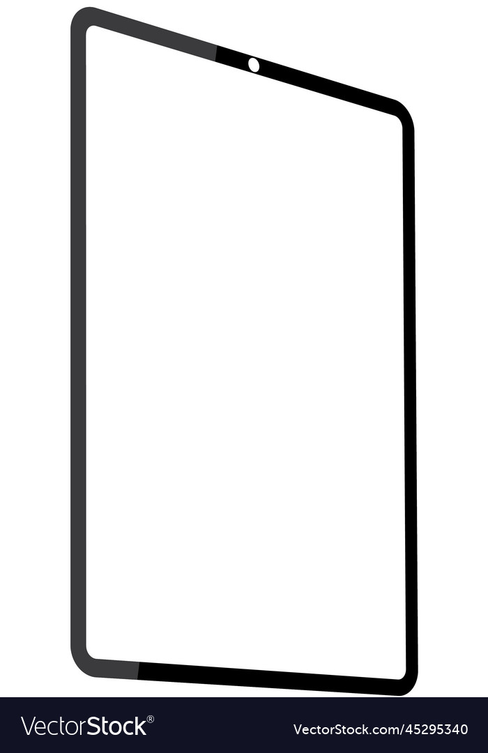 Simple tablet mock up with blank transparent