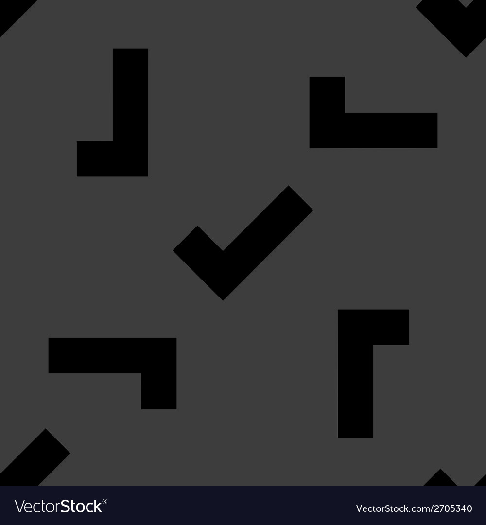 Tick web icon flat design seamless pattern