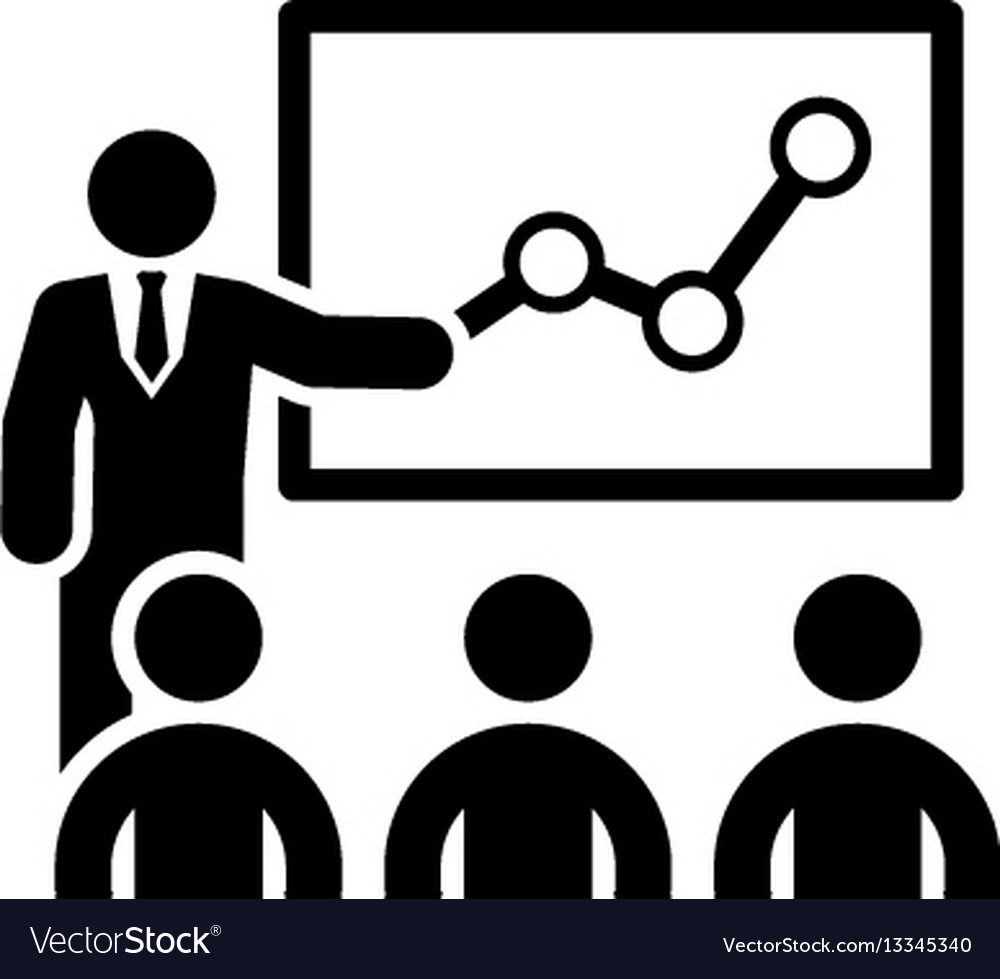 Training icon business concept flat design Vector Image