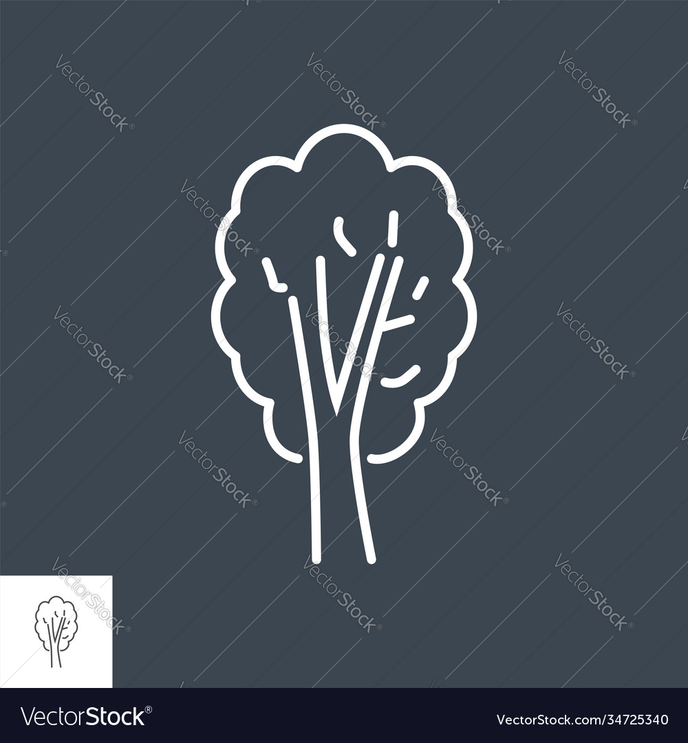 Tree related thin line icon