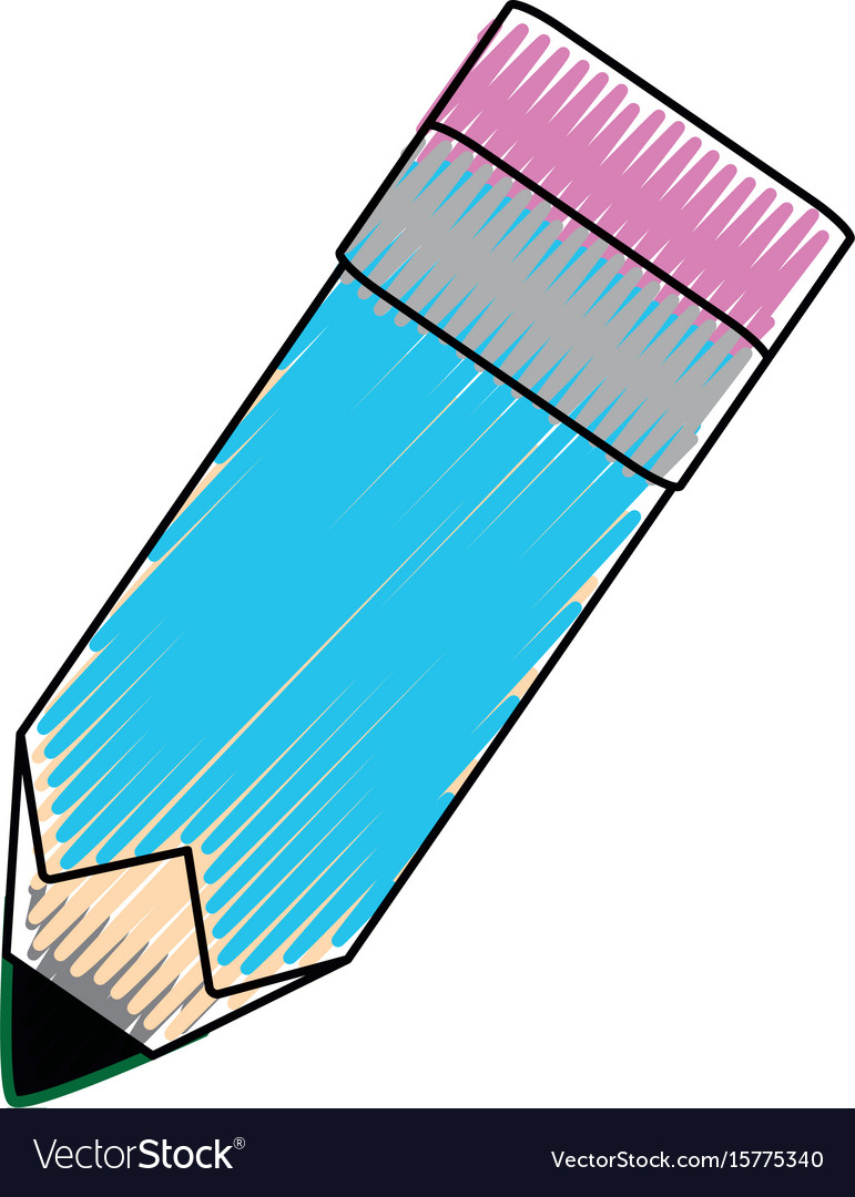 Wooden pencil utensil Royalty Free Vector Image