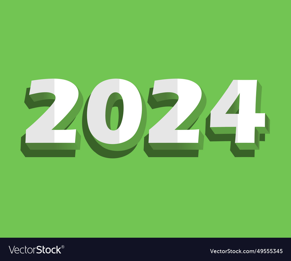 2024 happy new year holiday green abstract graphic