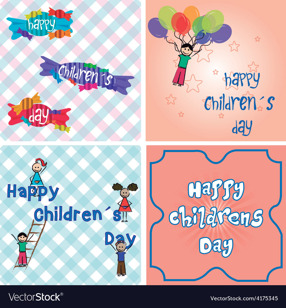 A set four colored backgrounds with different