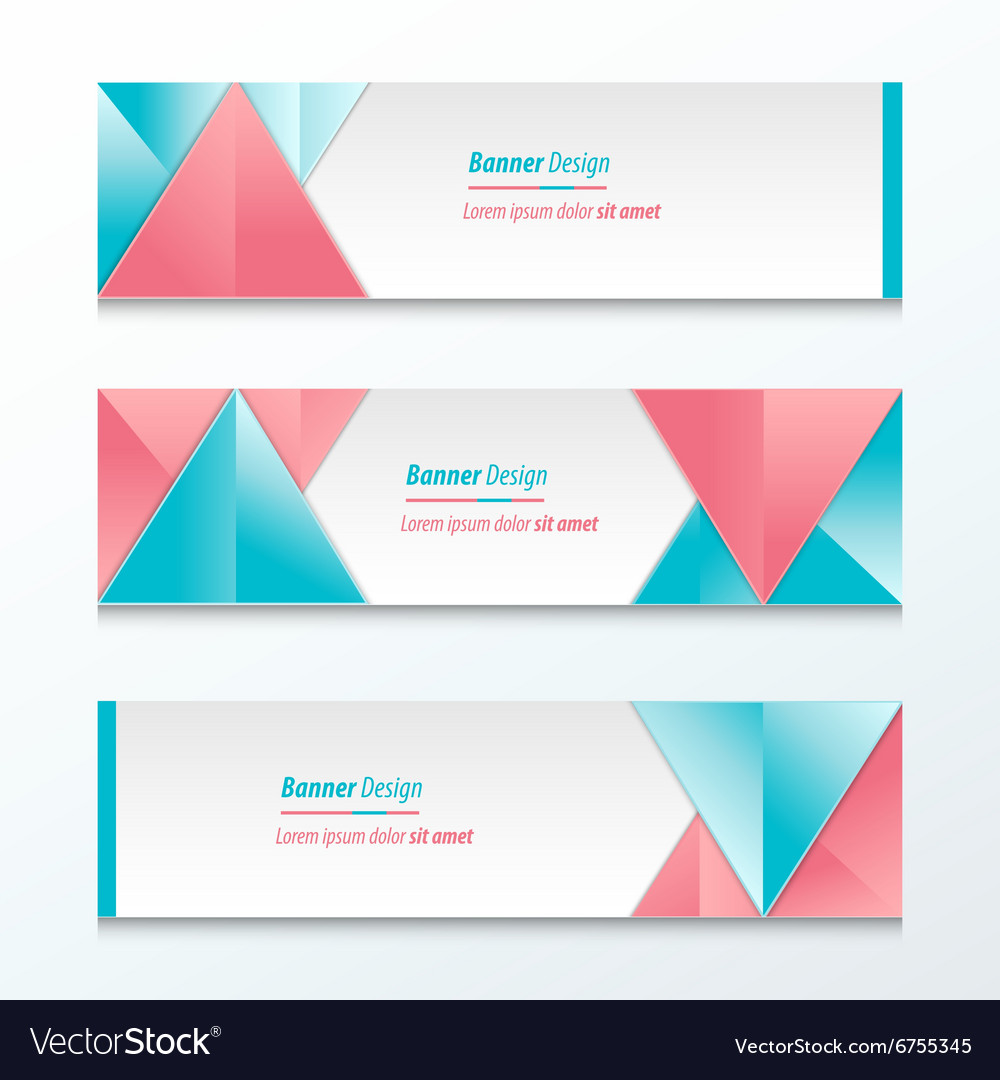 Abstraktes Banner Design rosa und blau