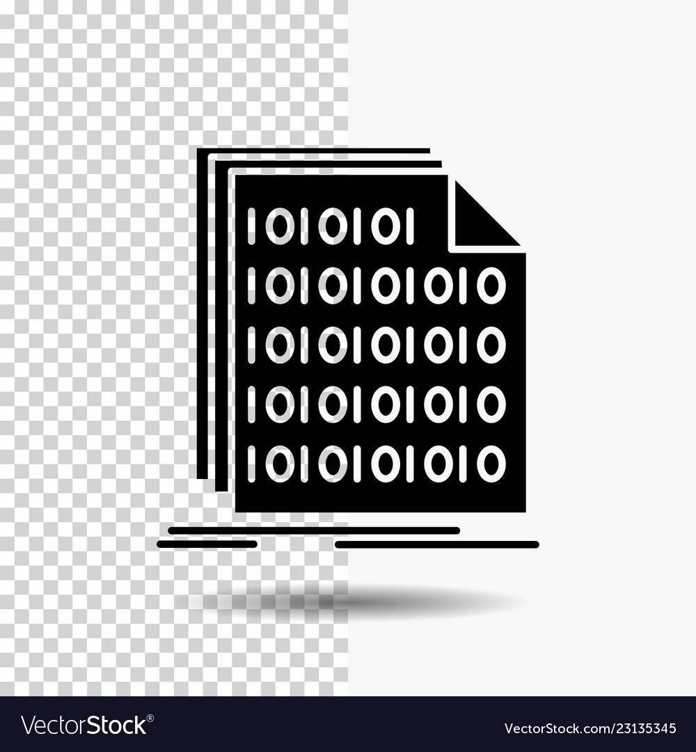 Binärcode-Codierung Daten Dokument Glyph-Symbol vector image Binärcode-Codierung Daten Dokument Glyph-Symbol