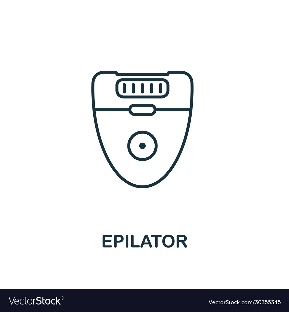 Epilator icon line style element from hygiene vector image Epilator icon line style element from hygiene