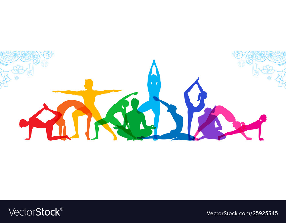 International yoga day on 21st june Royalty Free Vector