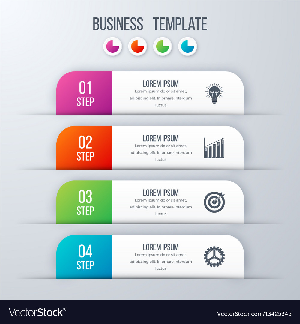 Modern infographics template with 4 options