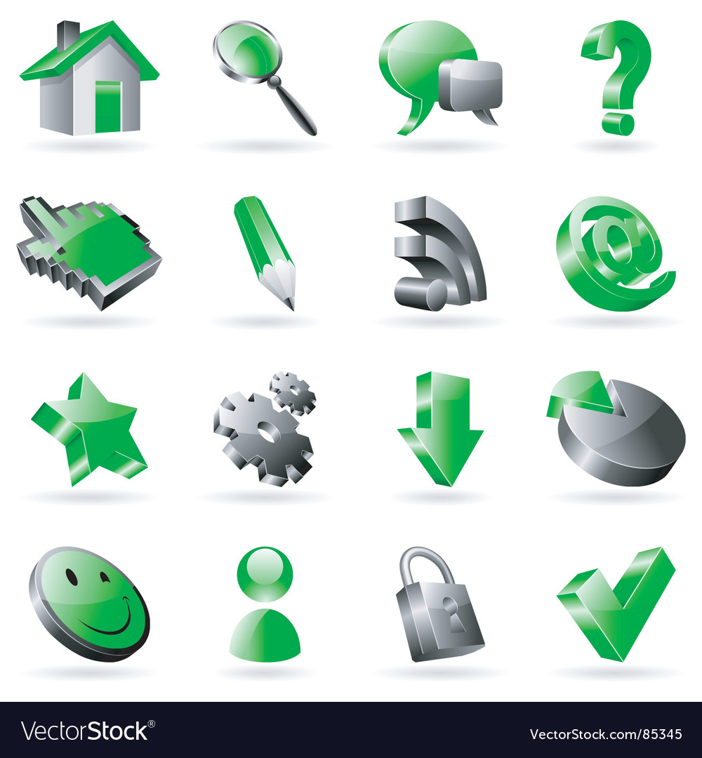 Modern Web Icons Set