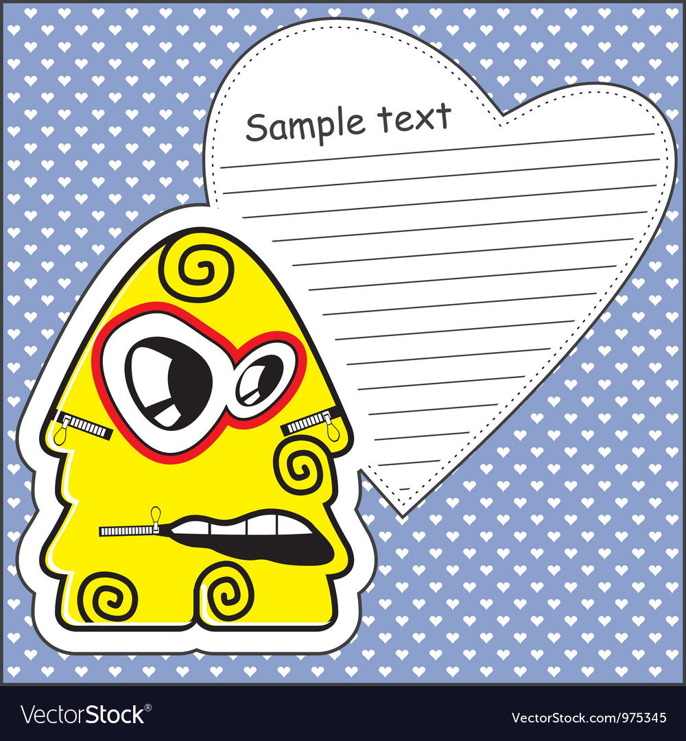 Monster with message cloud