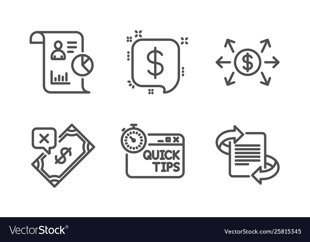 Rejected payment message and report icons