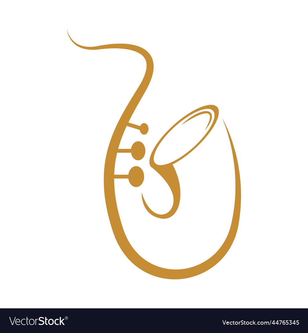 Saxophone logo icon design