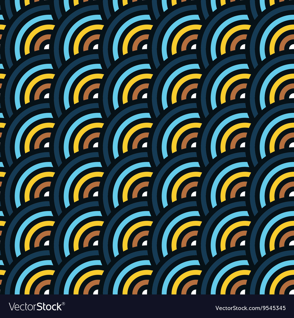 Seamless pattern of circles in squama style