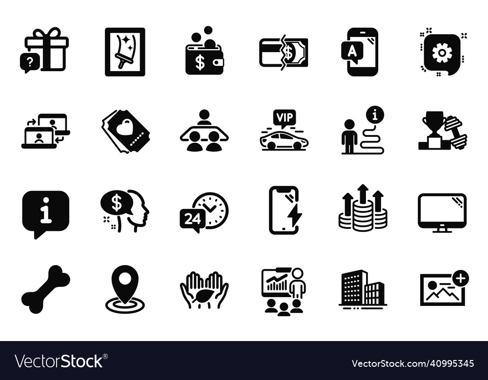 Set of business icons related to ab testing vector image Set of business icons related to ab testing