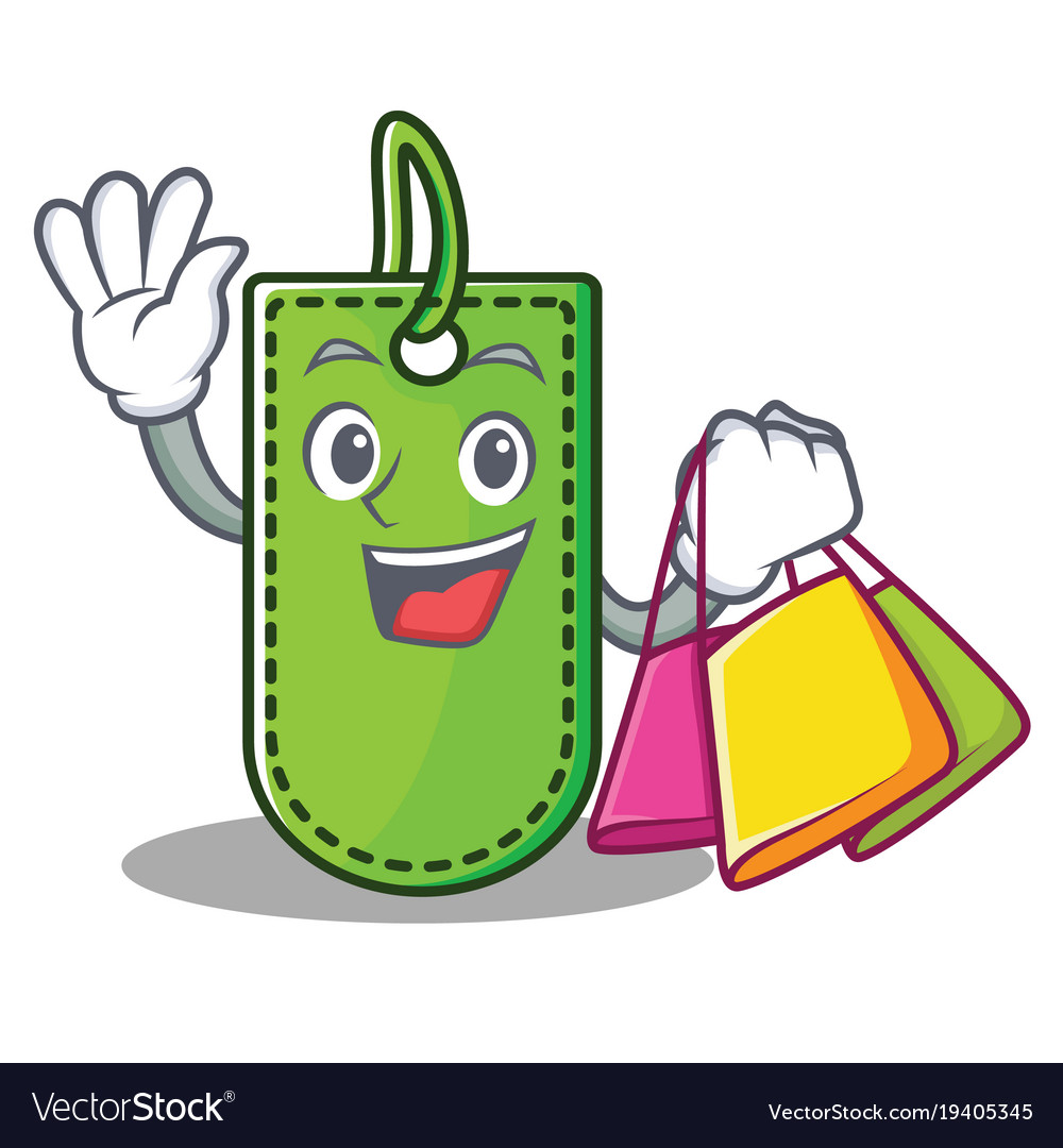 Shopping price tag character cartoon Royalty Free Vector Shopping price tag character cartoon Royalty Free Vector