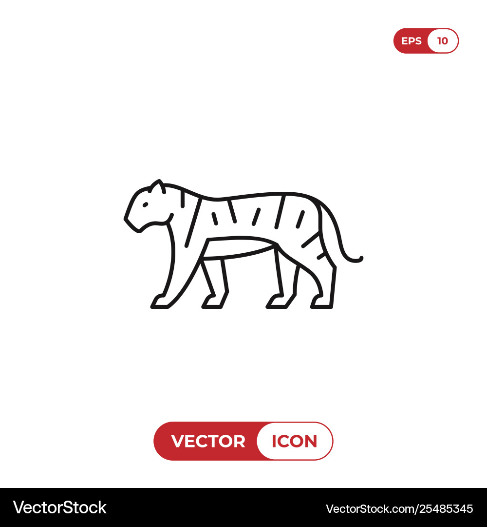 Tiger icon Royalty Free Vector Image - VectorStock
