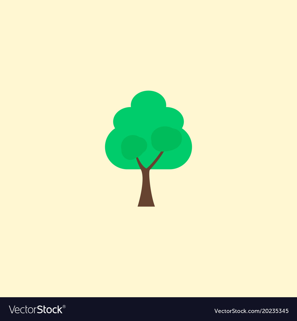 Tree icon flat element