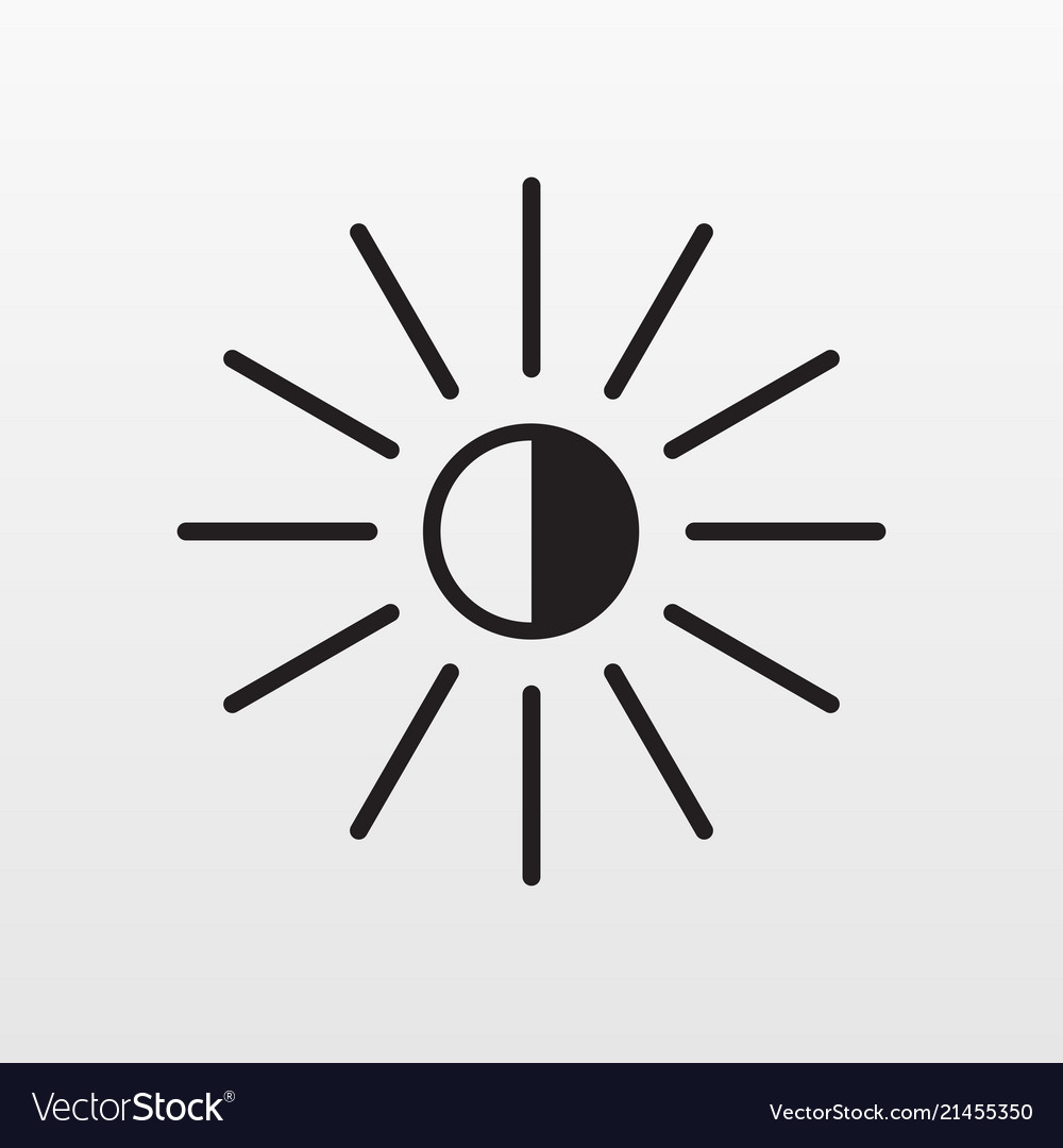 Bright icon isolated light sun modern fla