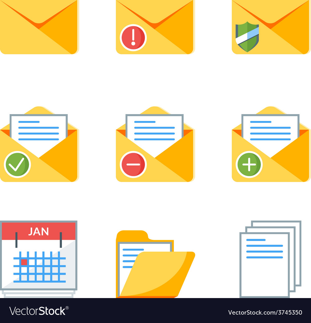 Flat style icon set for web and mobile application