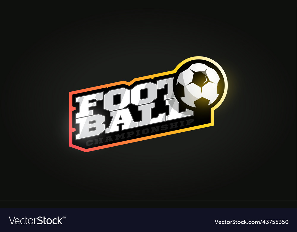 Football or soccer mascot modern professional Vector Image