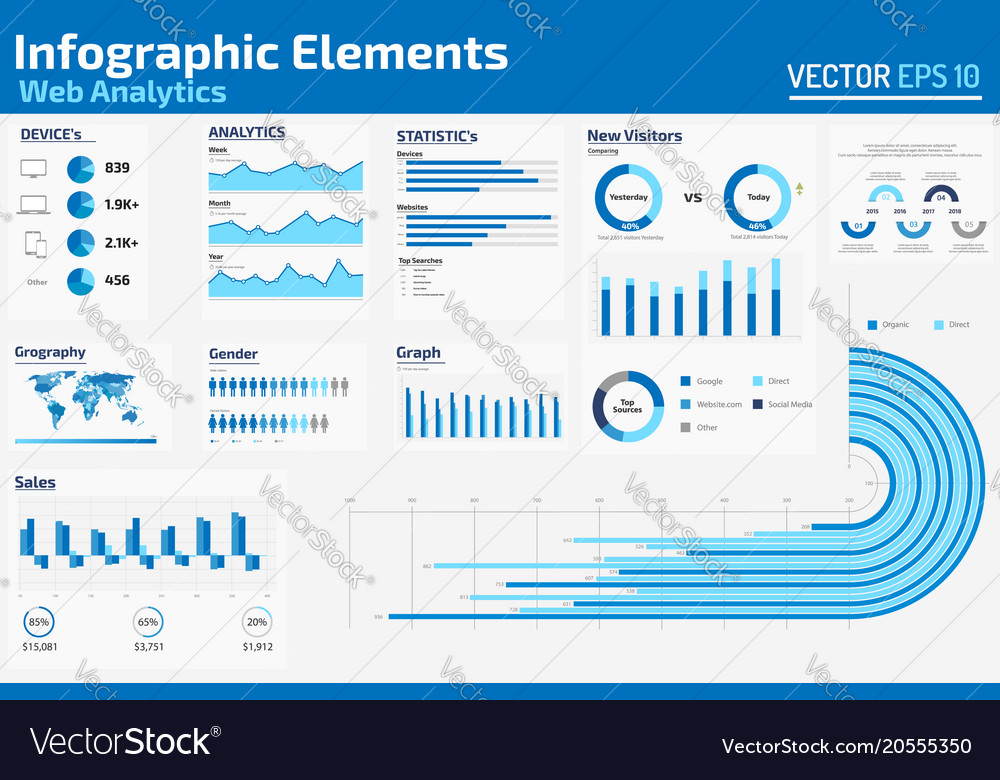 Infographic elements web analytics