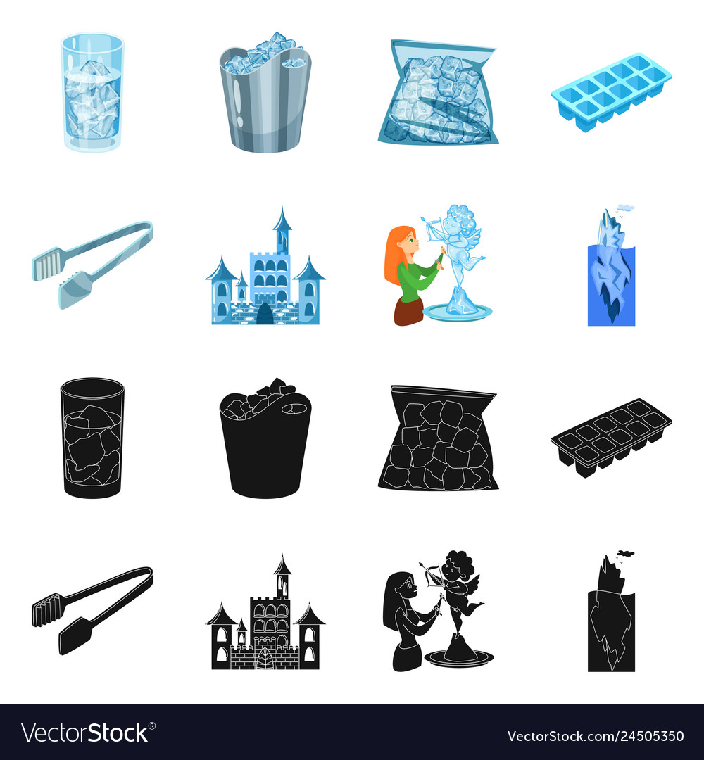 Isolated object of texture and frozen icon vector image Isolated object of texture and frozen icon
