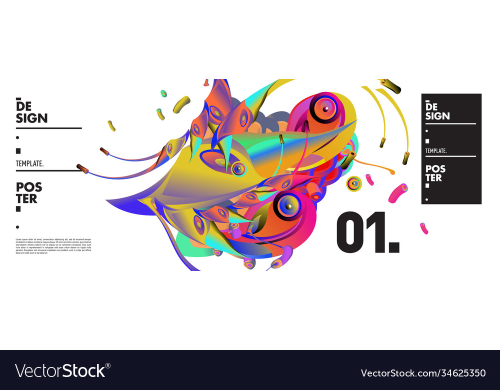 Landing page background template with colorful