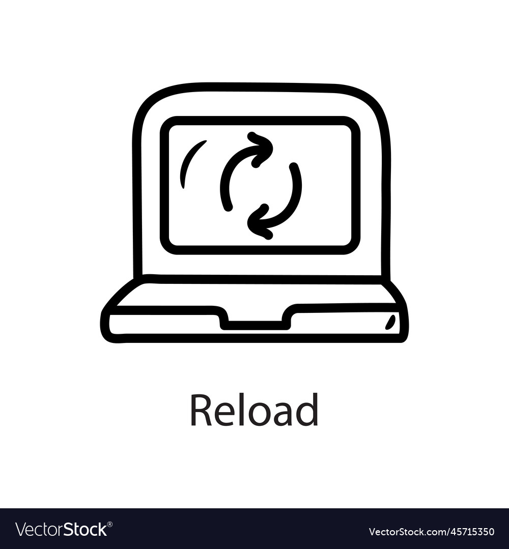 Reload outline icon design data symbol