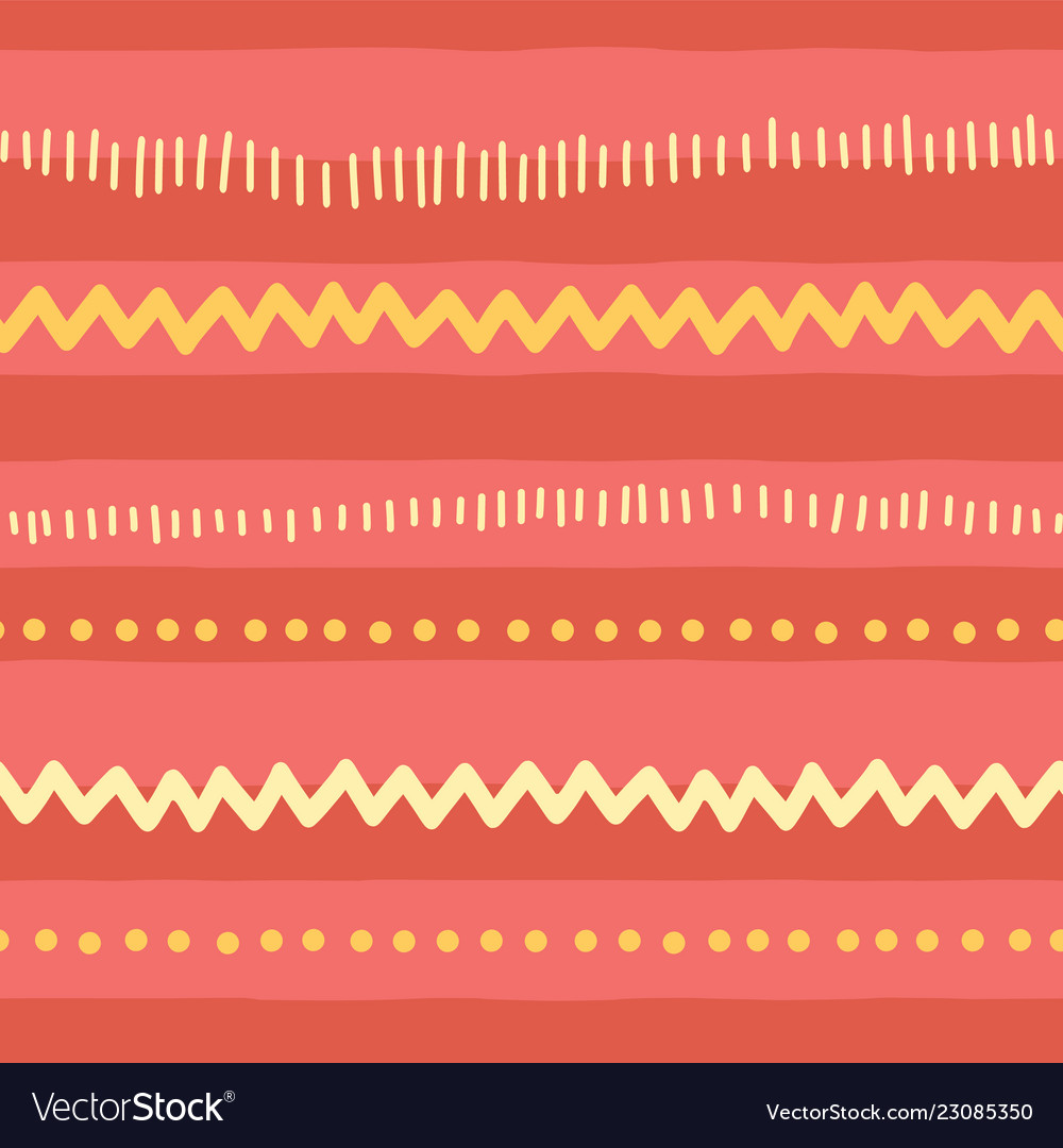 Nahtlose Doodle-Muster horizontale Streifen