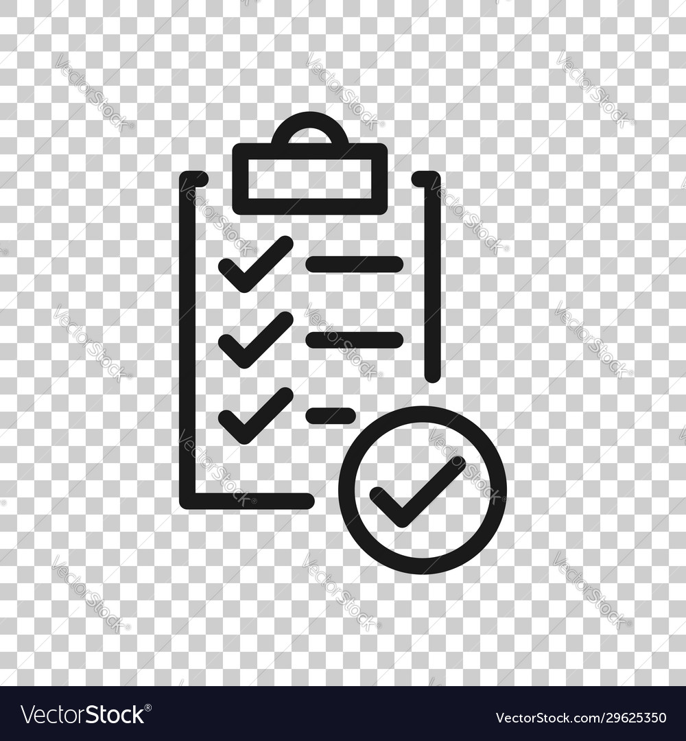 To do list icon in flat style document checklist vector image To do list icon in flat style document checklist