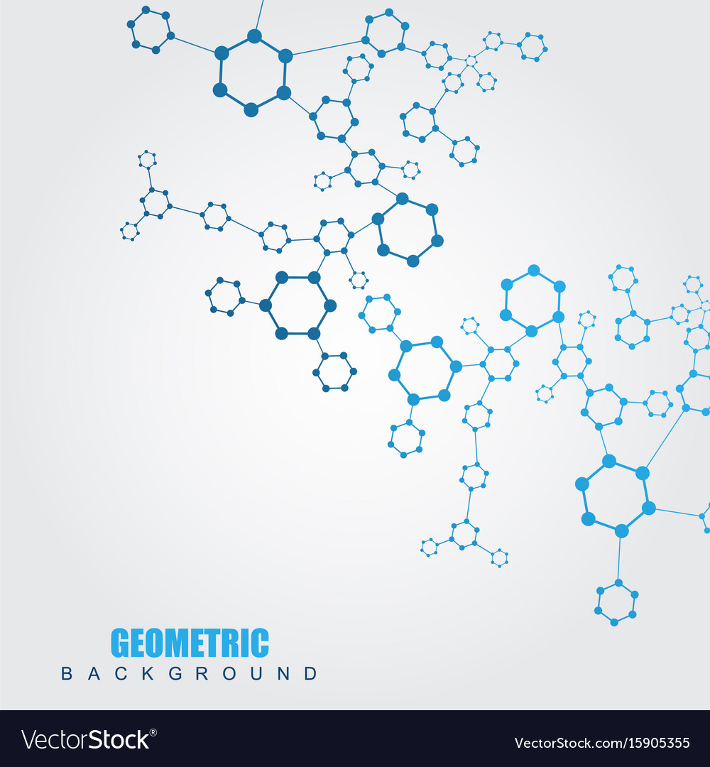 Geometric abstract background with connected line