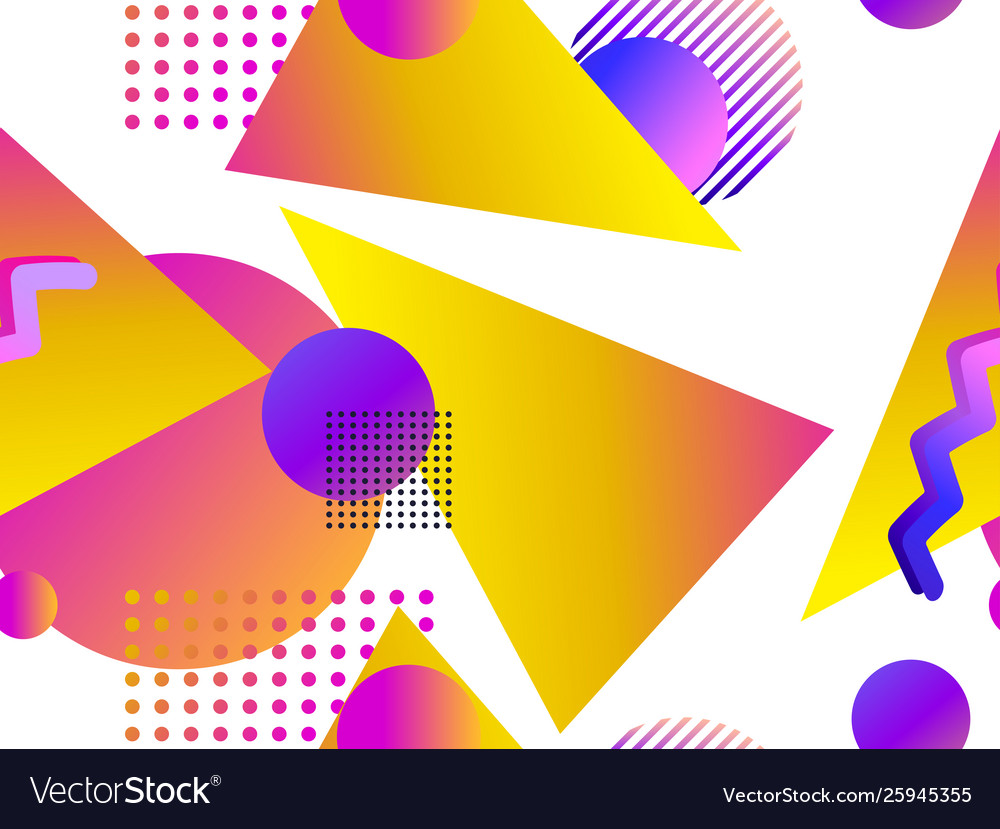 Geometric seamless pattern with liquid gradient vector image Geometric seamless pattern with liquid gradient