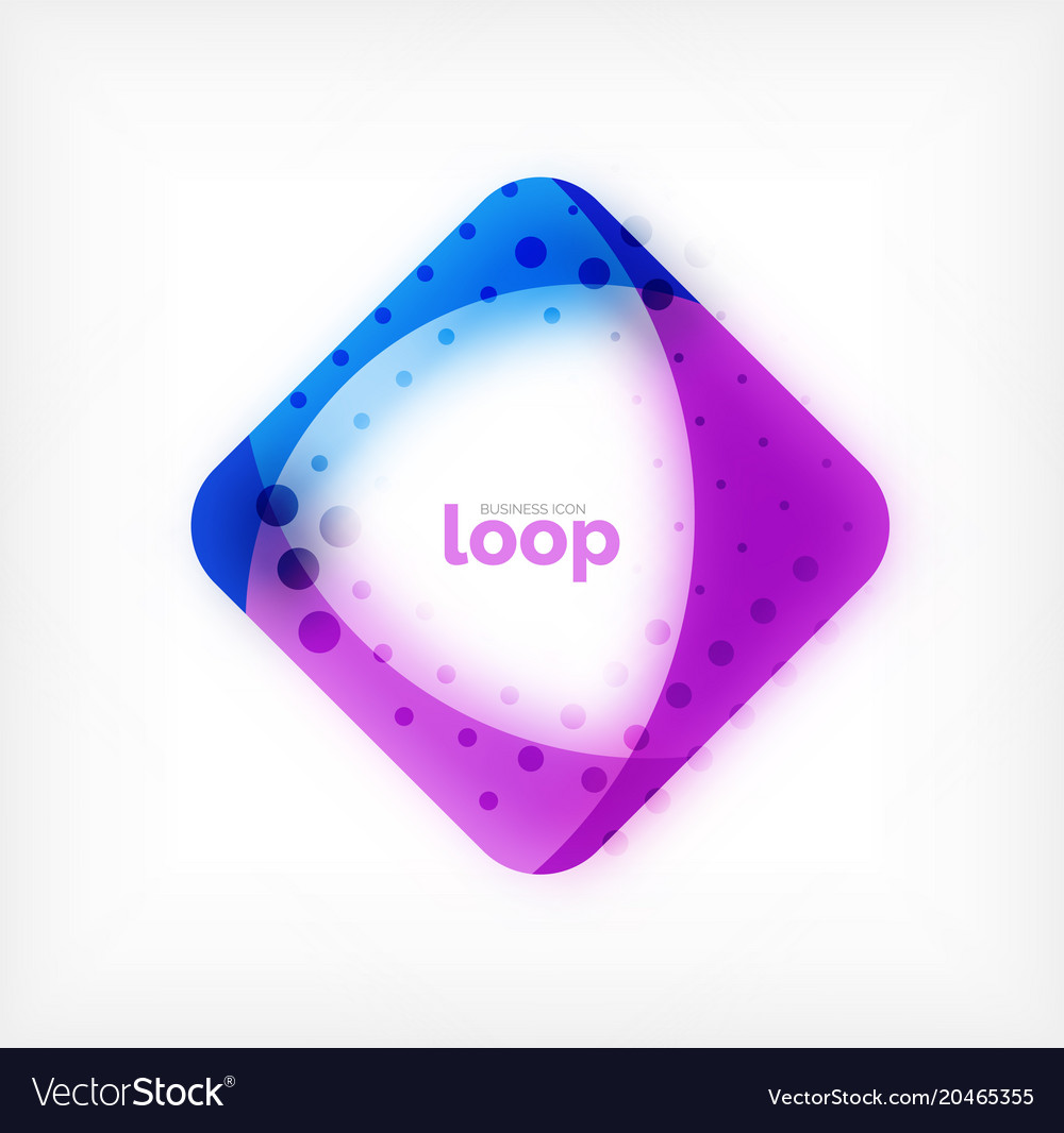 Square loop business symbol geometric icon