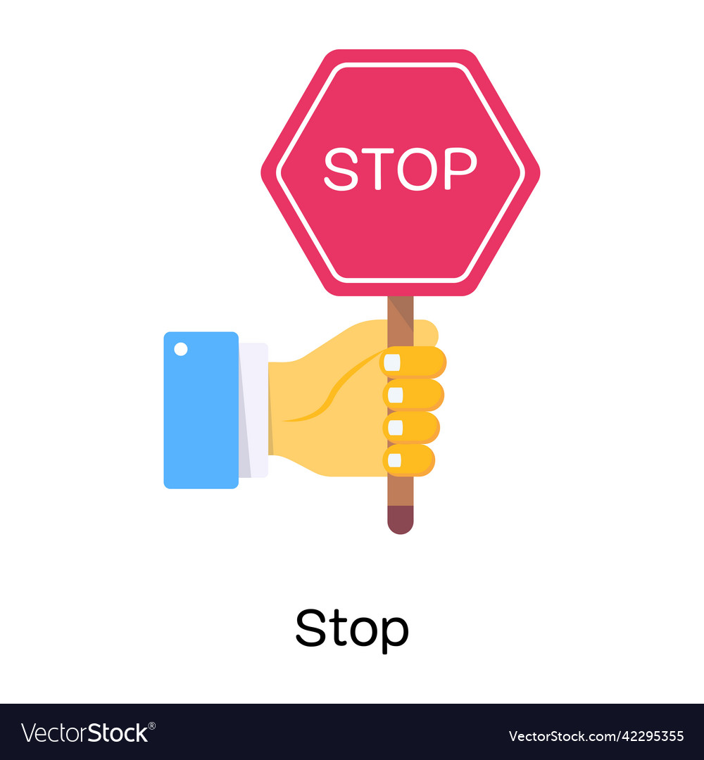 Stop Royalty Free Vector Image - VectorStock