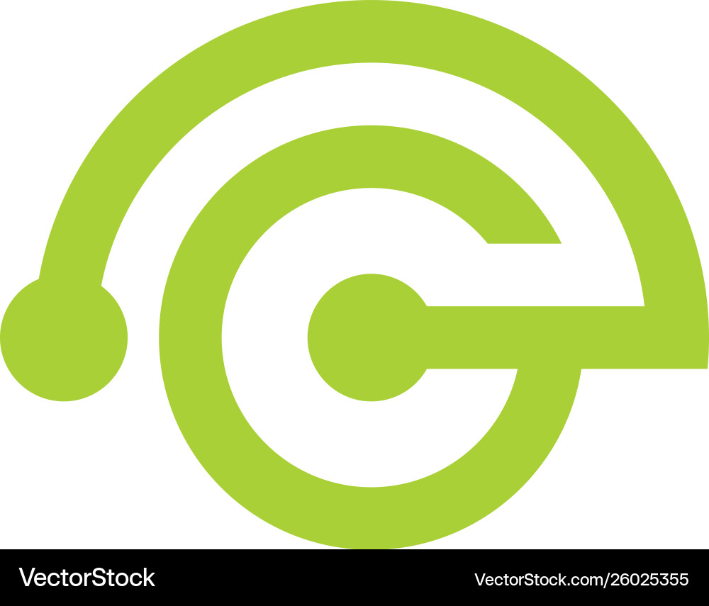 Technology initial c logo template Royalty Free Vector Image