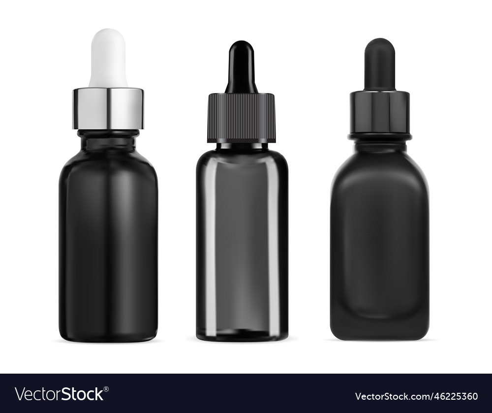 Schwarzglas serum dropper Flasche isolierte Pipette