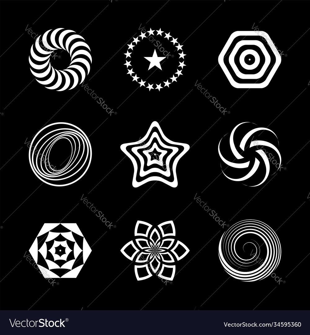 Design elements set vector image Design elements set