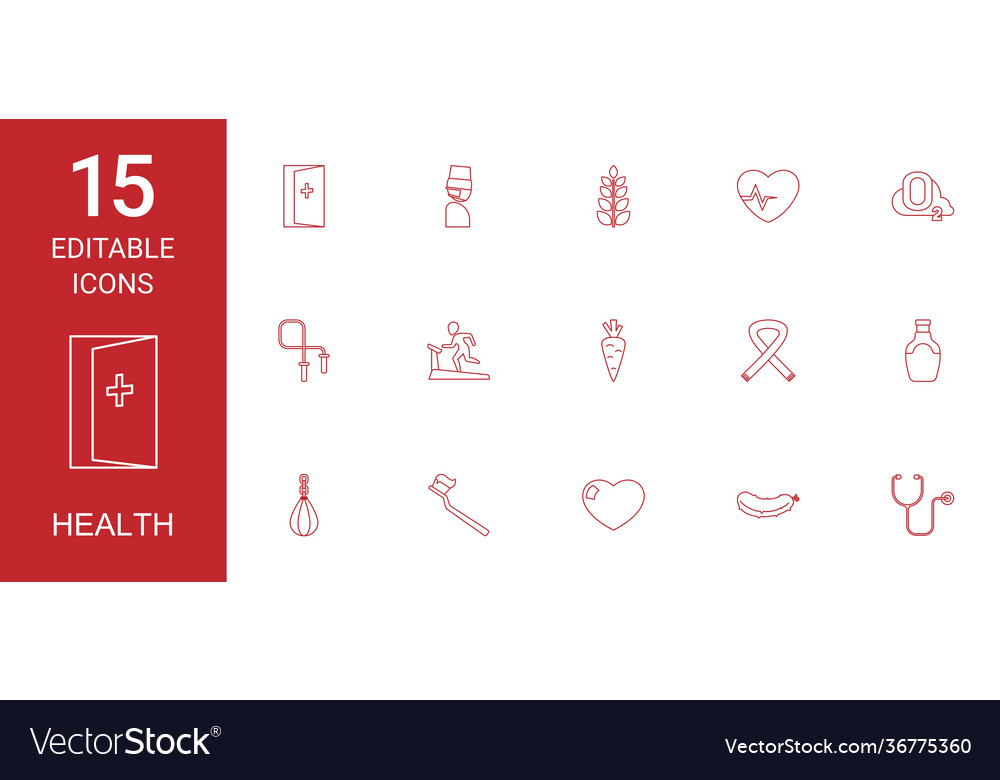 Gesundheit Icons Lizenzfreies Vektorbild - VectorStock